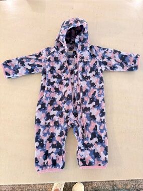 Columbia Baby Fleece One-Piece Hooded Romper in Pink, Blue, Navy